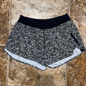 lululemon athletica Black & Gray Marled Running Shorts